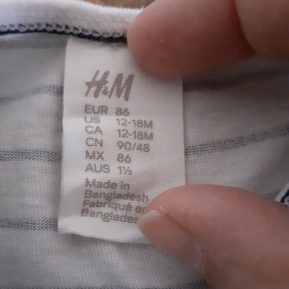 H&M Toddler's peplum striped sleeveless sundress 12-18m - Picture 4 of 4